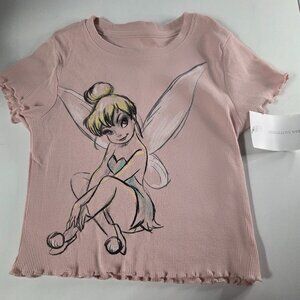 Disney Girls' Tinkerbell Short Sleeve Shirt, Pink, Size M (7-8), NWT